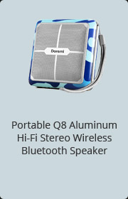 Portable Q8 Aluminum Hi-Fi Stereo Wireless Bluetooth Speaker
