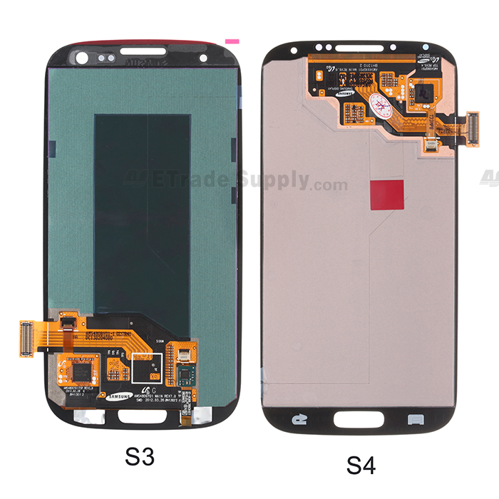 Samsung Galaxy S3,S4 LCD screen and digitizer back part compare