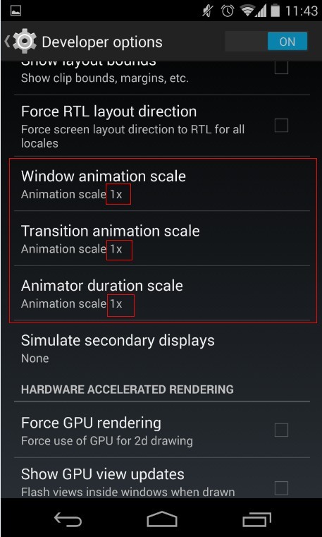 Android transition animation