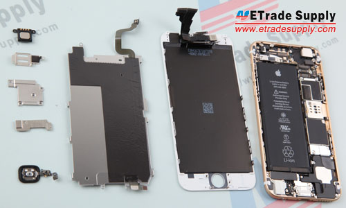 13. Separated LCD assembly, metal plate and rear housing assembly.