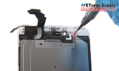 Undo the 7 screws that locking the iPhone 6 plus LCD metal plate