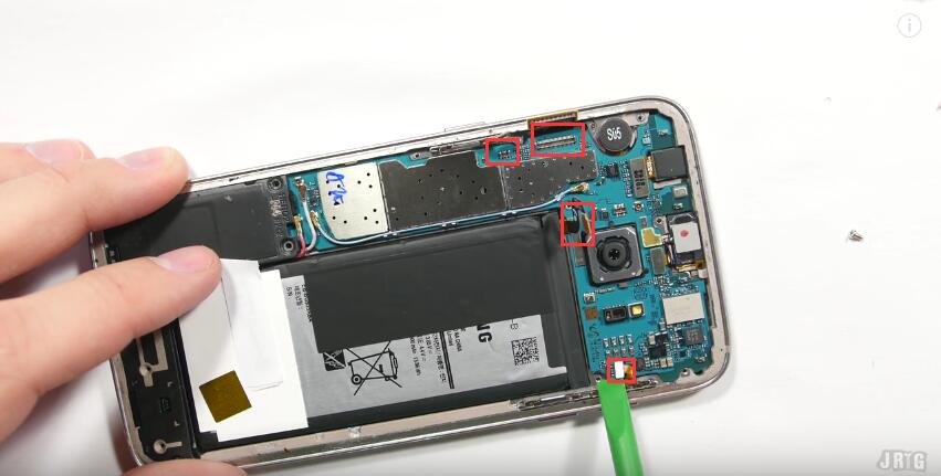 Disconnect the battery cable, power cable, display cable and the volume button cable-8.jpg