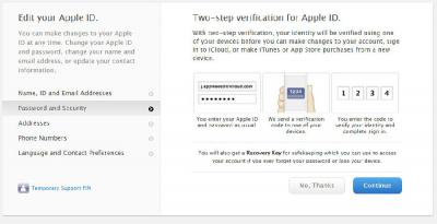 How to set 2-step verification on iDevices