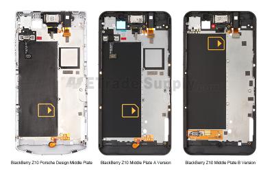 Leaked BlackBerry Z10 Porsche Design Middle Plate
