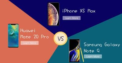 Huawei Mate 20 Pro VS iPhone XS Max VS Samsung Galaxy Note 9