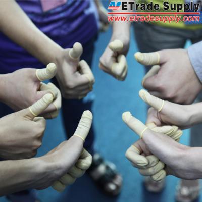 Why do we use “finger condoms” when working on parts?