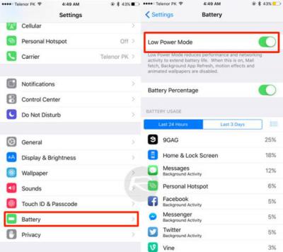 How to Save Battery Life with iOS 9?