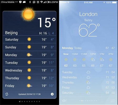 IOS7 weather