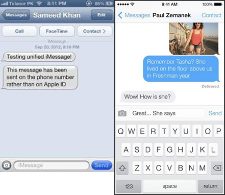 IOS7message