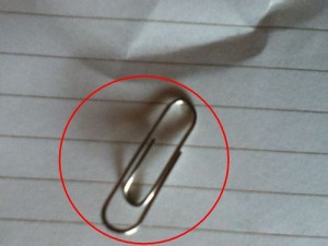 Twist the Paper Clip into a wire