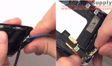 Undo a screw, take out the loud speaker assembly and charging port flex cable