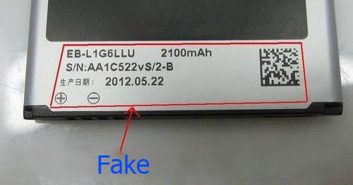 Fake battery