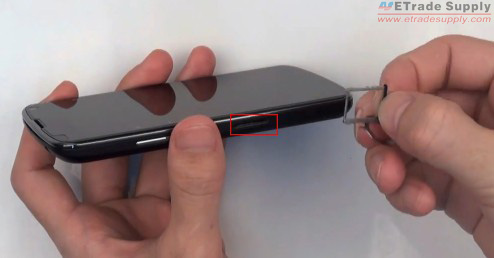 remove the Nexus 4 SIM card tray 