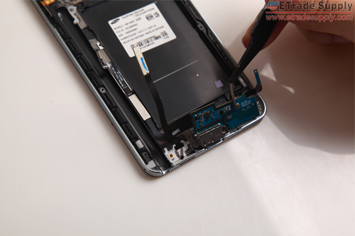 4. install the charging port flex cable