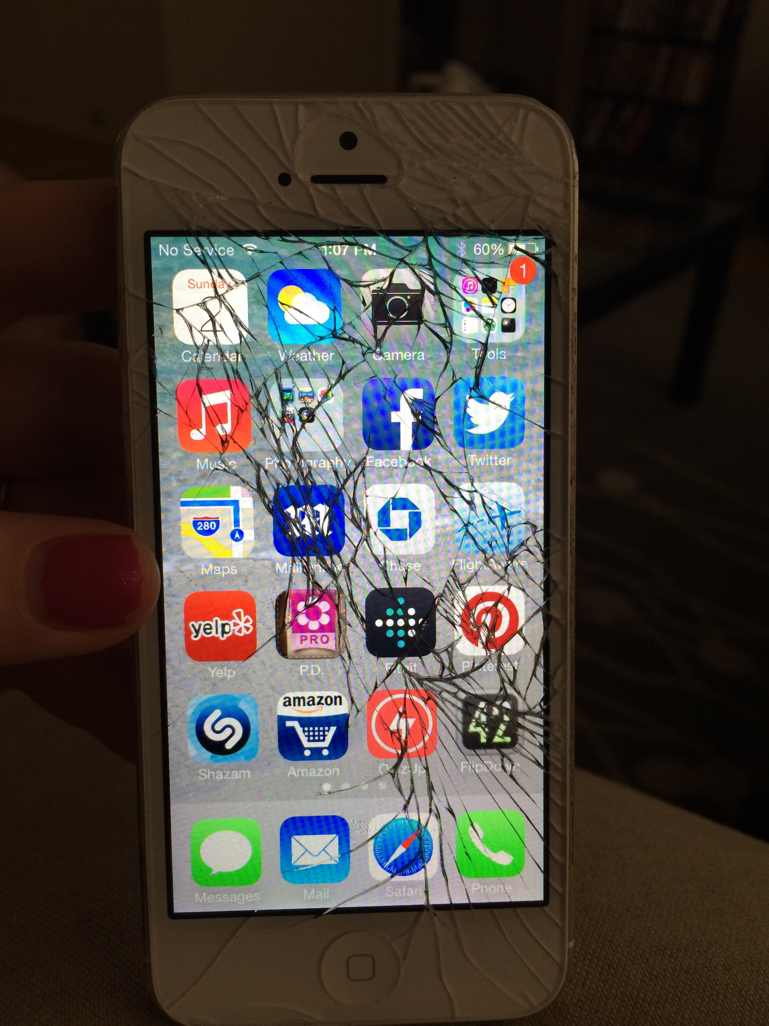 iPhone 5S broken screen