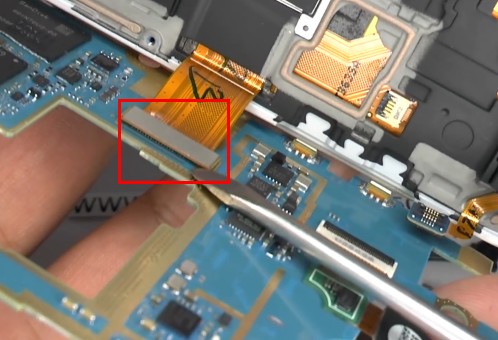 Disconnect the display flex cable