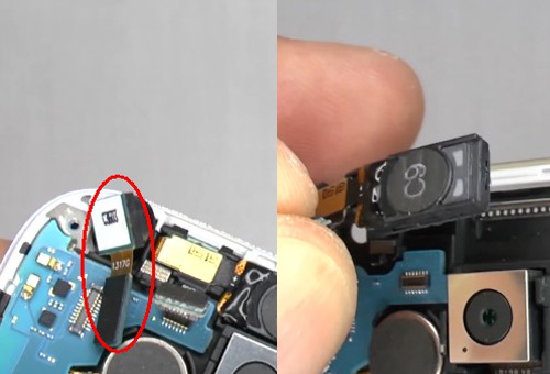 remove the front facing camera and ear speaker & proximity sensor