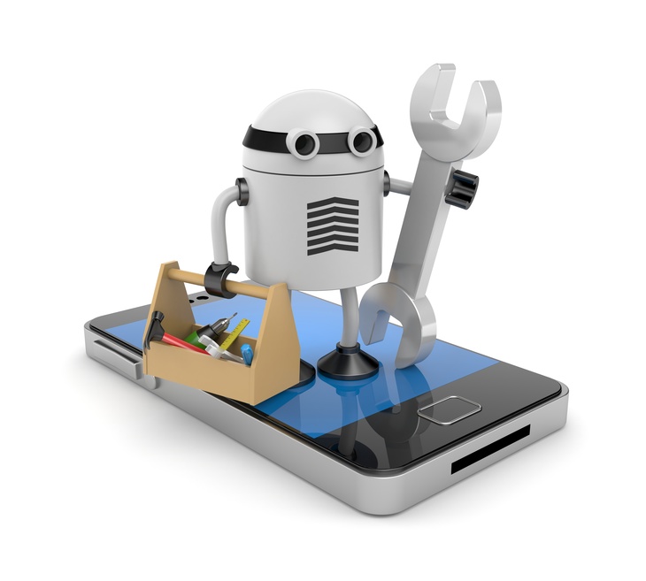 Mobile phone with robot