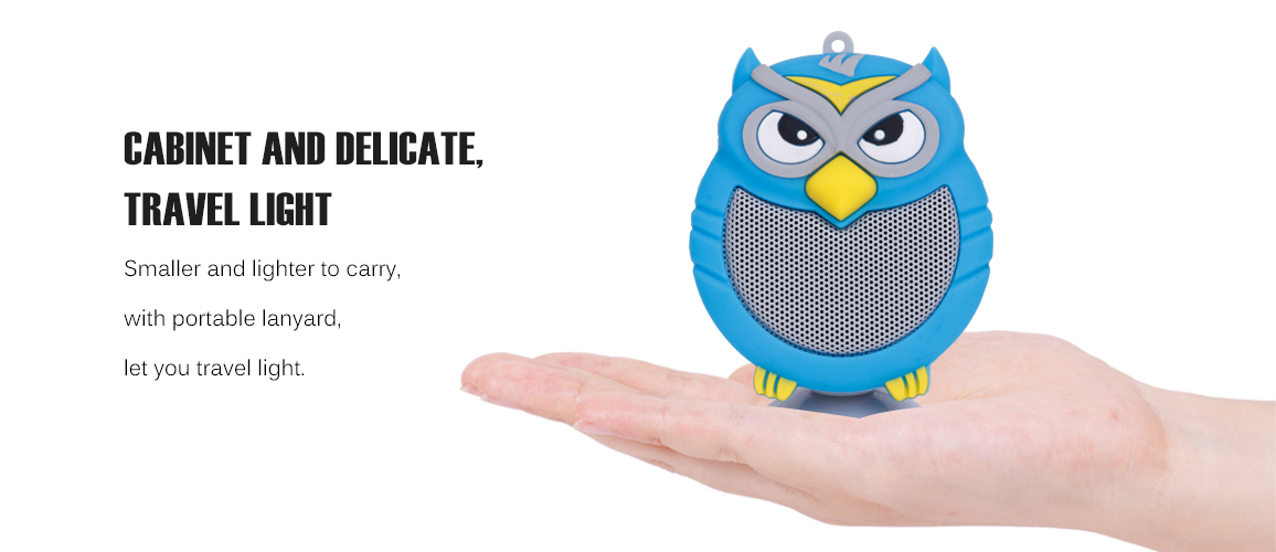 Portable Owl Wireless Bluetooth Speaker Black ETrade Supply
