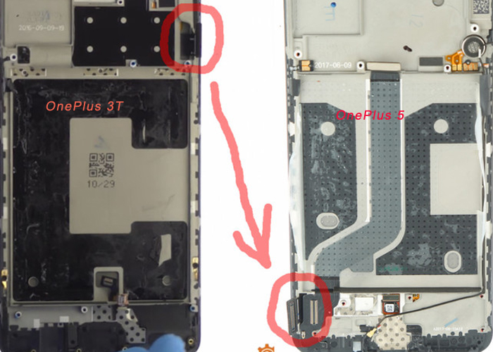 OnePlus3T-vs-OnePlus5 teardown