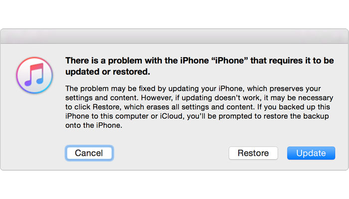 iTunes update iPhone 8