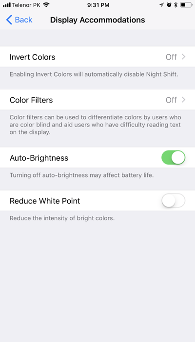 how to turn on Auto-Brightness