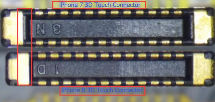 iPhone 7 and iPhone 8 3D Touch connectors