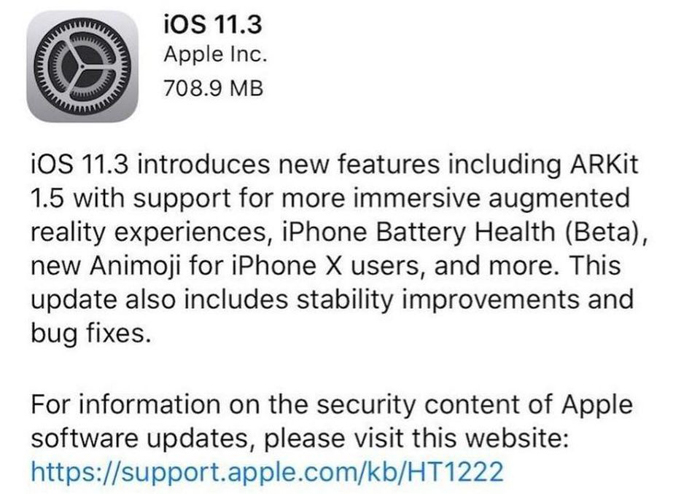 iOS11.3 