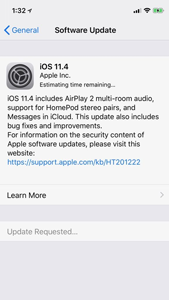 iOS 11.4 software update