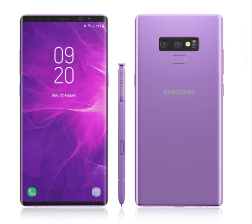 6. Samsung Galaxy Note 9 screen