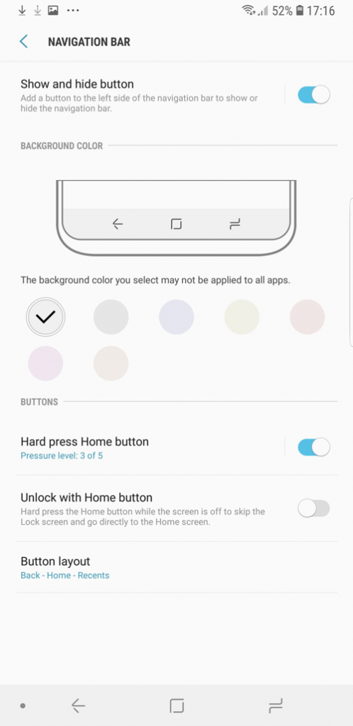 8. Customize Note 9 navigation bar