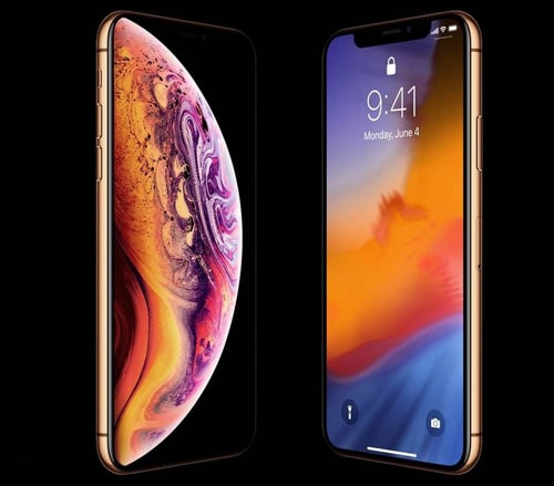 iPhone XS with gold color