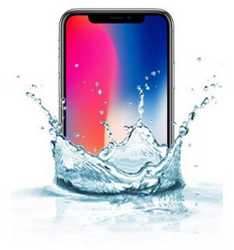 1. iPhone X with water image