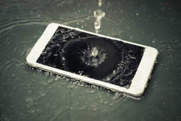 iPhone with water - water damage