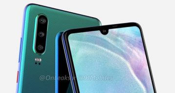 render of huawei P30 with triple camera