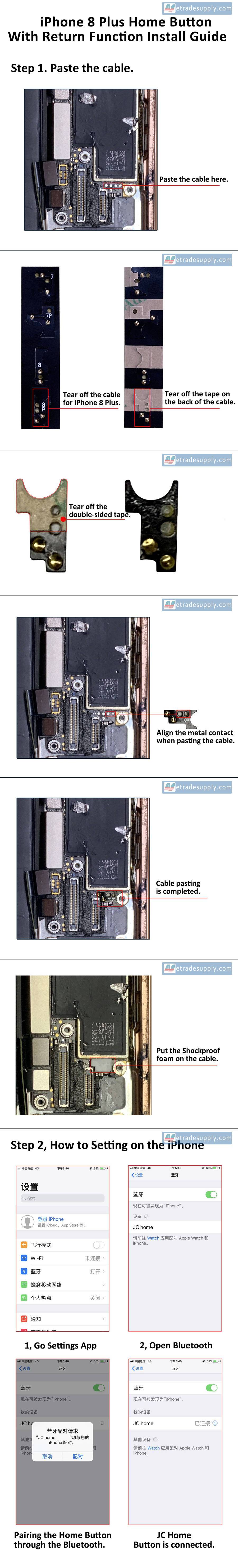 iPhone home button with return function