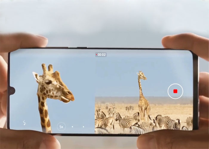 Huawei P30 series dual-view video