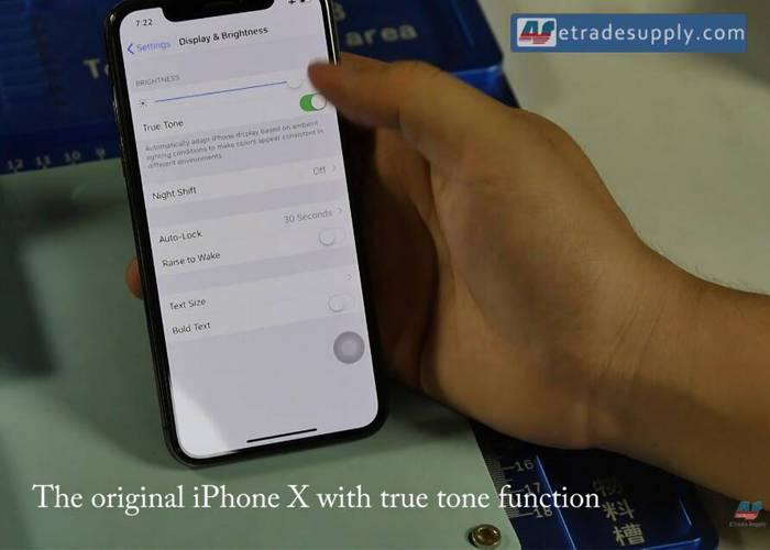 iPhone X ture tone function