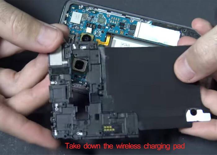 take down the wireless charging pad