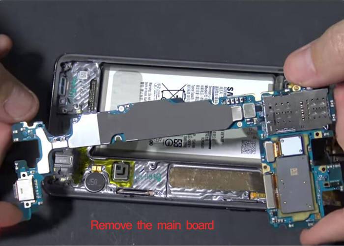 remove and pry up the main board