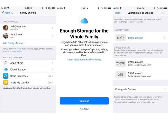 iPhone XR buy iCloud storage