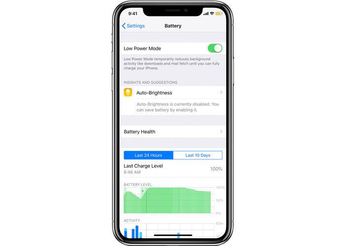 iPhone XR Low Battery Mode