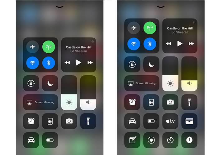 customize control center