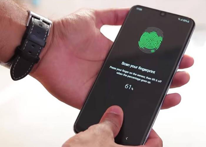 Samsung A80 in-screen fingerprint ID