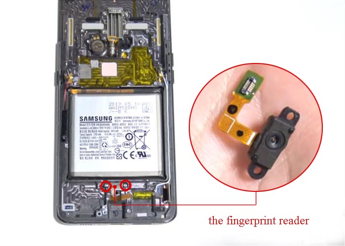 take out the fingerprint reader