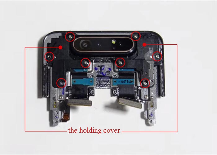 remove the 8 screws and the holding cover