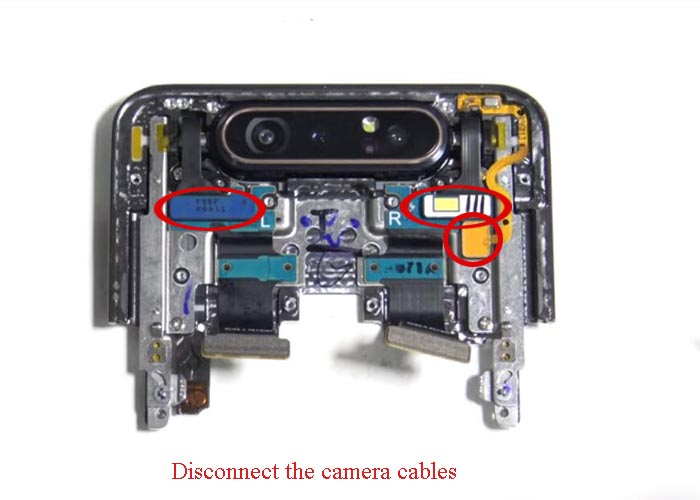 disconnect the camera cables