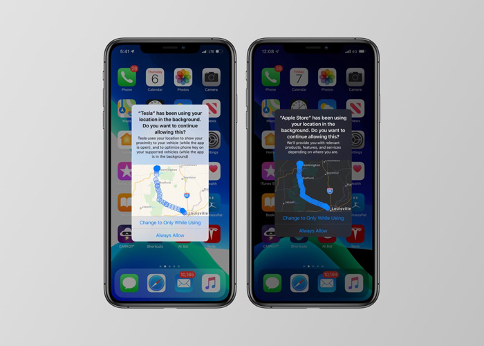 iOS 13 location sharing