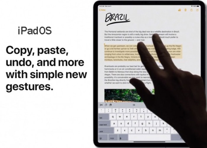 iPadOs new gestures