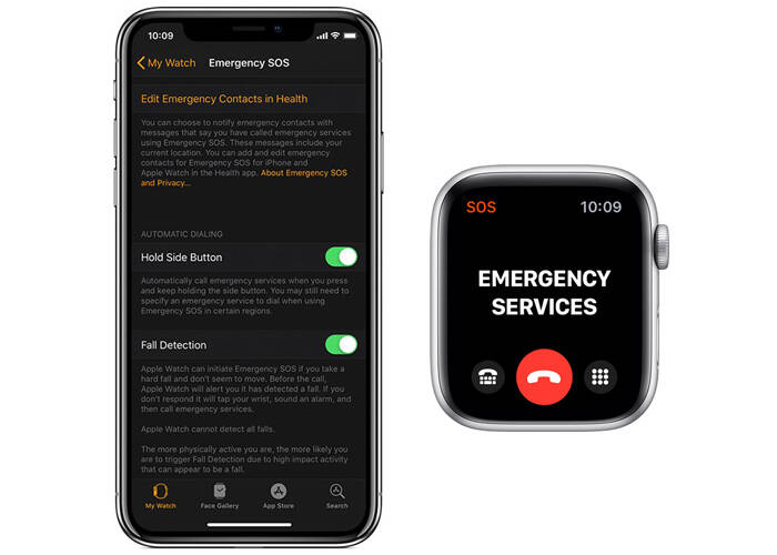 set up emergency SOS on Apple watch 5